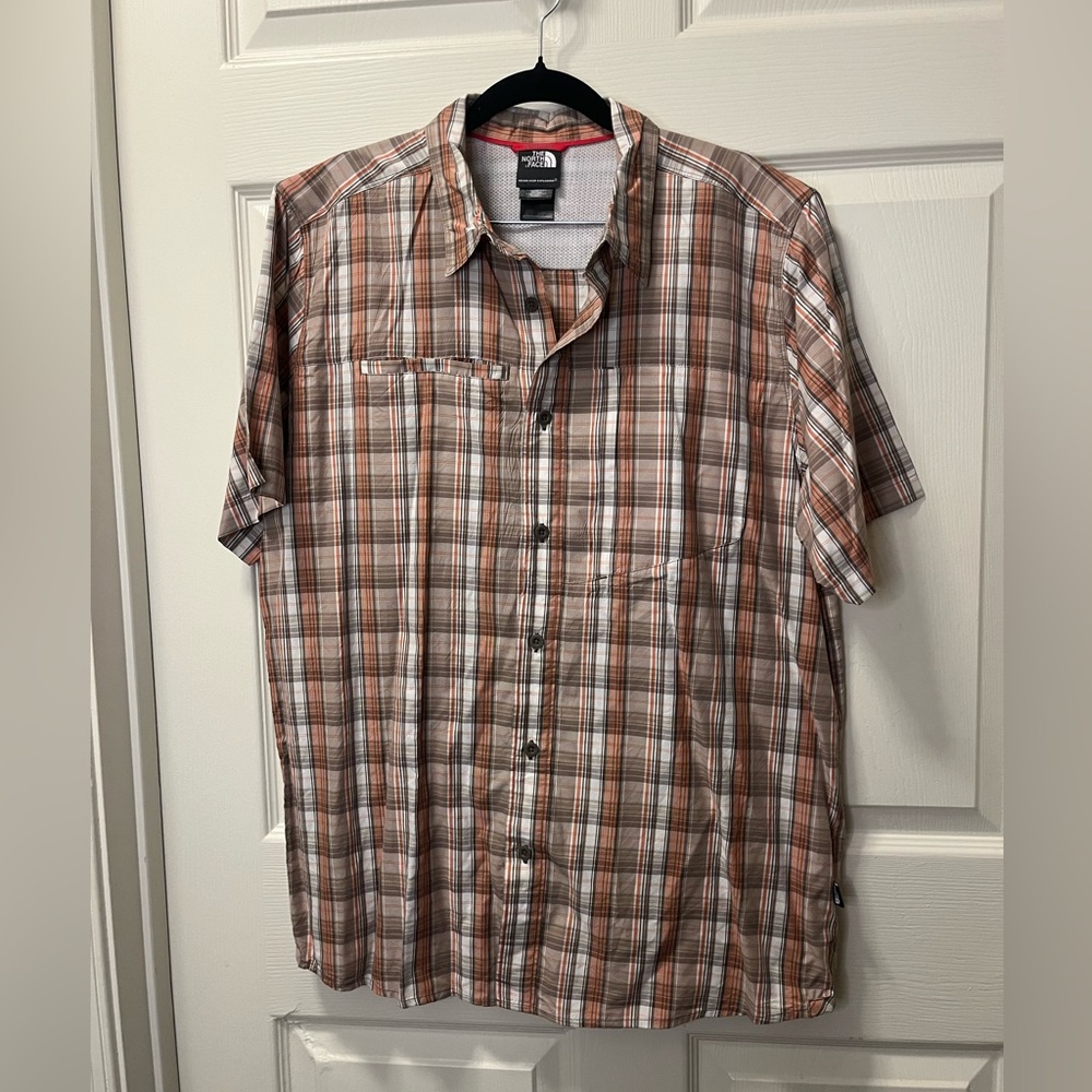The‎ North Face Men's Casual Plaid Shirt - Brown and White